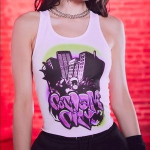 Batman “gotham city” graffiti graphic tank